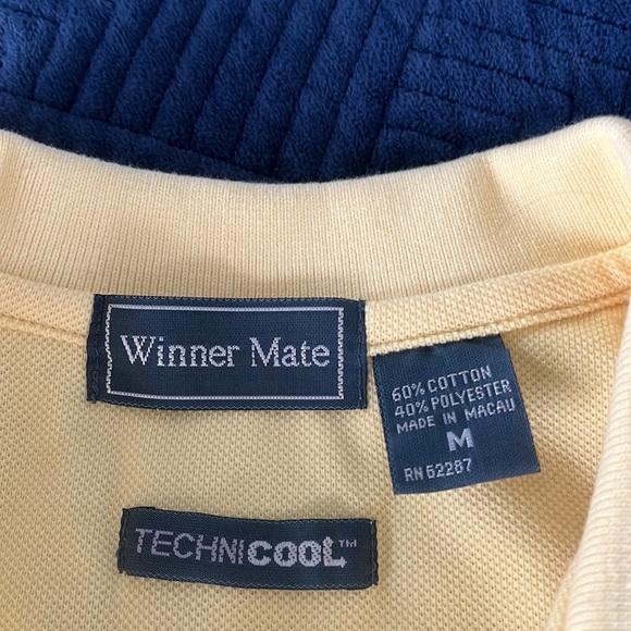 Winner mate yellow Technicolor sleeveless with a collar golf shirt - Picture 3 of 3